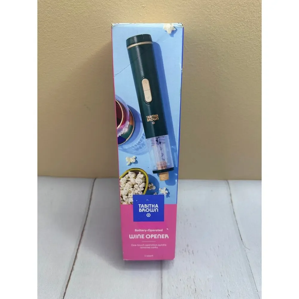 Tabitha Brown x‎ Target No Twist Electric Wine Opener Green NEW